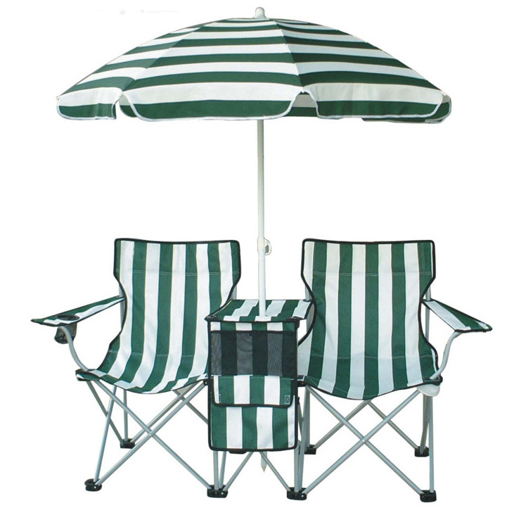 Hot Sale Outdoor Furniture folding aluminum Beach Chair Set Camping Fishing chair with umbrella