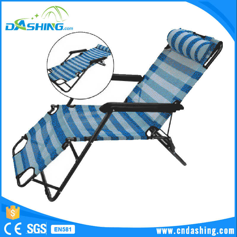 Wholesale Custom Outdoor Camping Furniture Light Weight Folding  Pool Sun Beds Beach Lounger For Sleeping