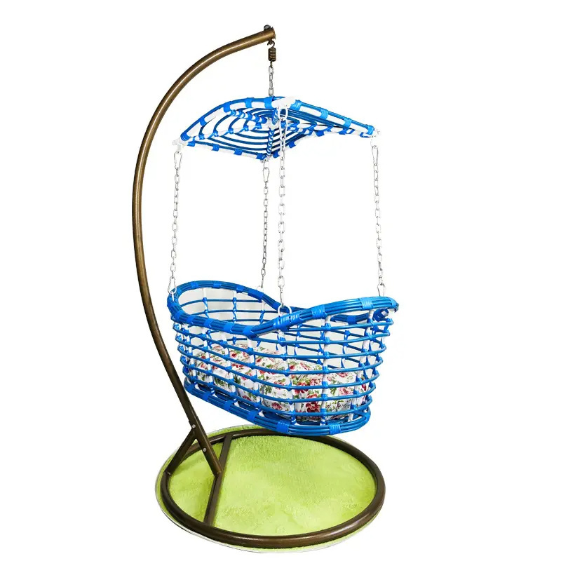 High Quality Cheap Outdoor Swing Rattan Baby Rocking Chair Children's Sleeping Basket