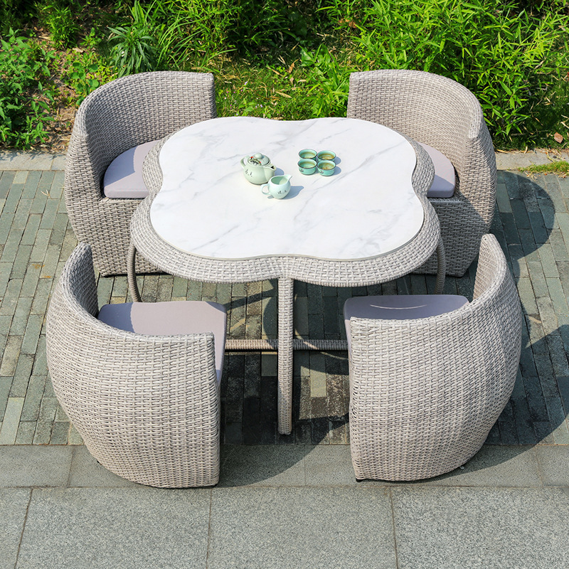 Outdoor furniture space saving table chair multiple styles for courtyard patio garden balcony backyard bistro