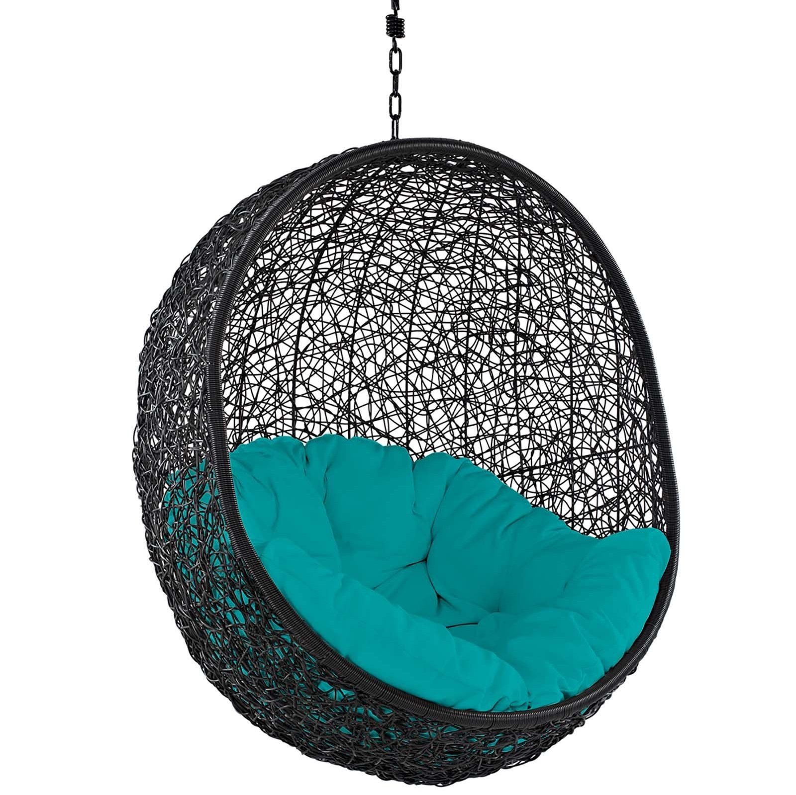 Wholesale custom hanging egg chair swing with steel stand set wicker rattan swing large basket design