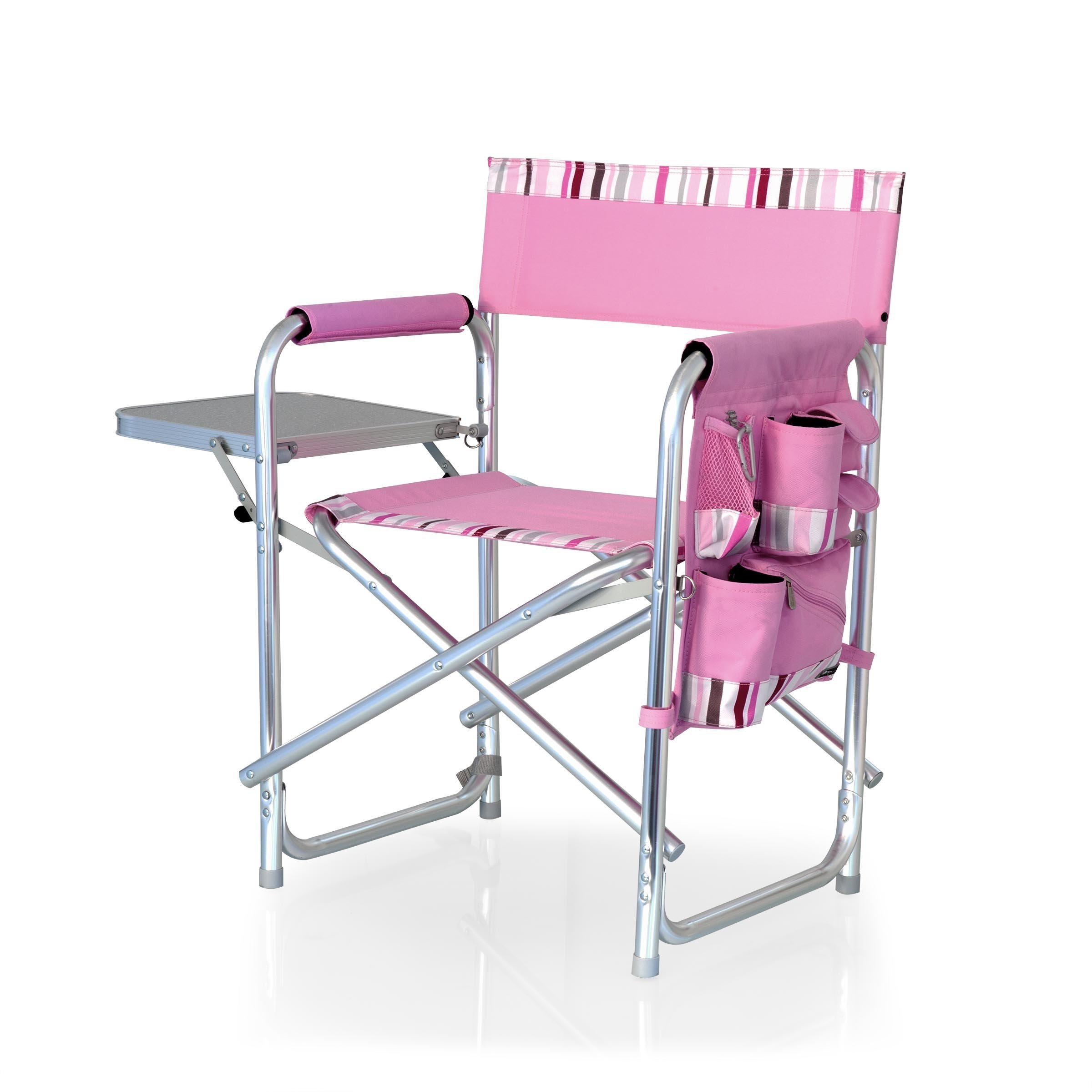 Outdoor Custom Pink Canvas Tall Portable Lightweight Aluminum Folding Director Chair