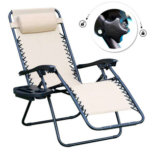 Outdoor indoor Heavy duty adjustable Reclining folding Beach Sun Bed Lounger Garden Chairs Deck pool Chairs