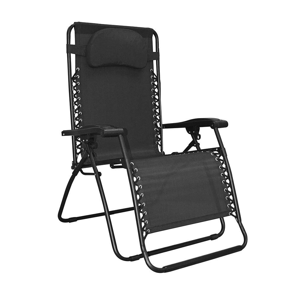 Factory Wholesale Outdoor Nordic Lazy Boy Patio Living Room Black Metal Leisure Folding Recliner Chair