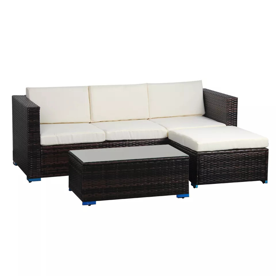 New Arrival Outdoor Tables Rattan / Wicker Furniture Sets Removable Rattan Bistro Garden Sofa Sets