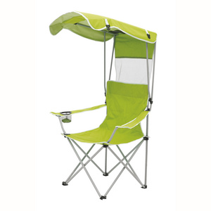 Wholesale Factory Custom Logo Outdoor Folding Beach Camping Picnic Chairs With Shade Canopy Cover for Fishing