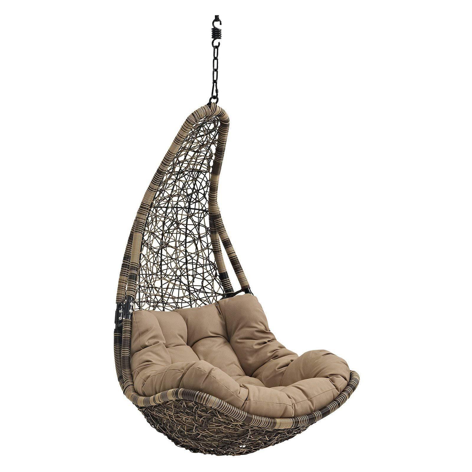 Wholesale High Quality Outdoor Modern Patio Detachable Hanging Rattan Swing Chair with Stand