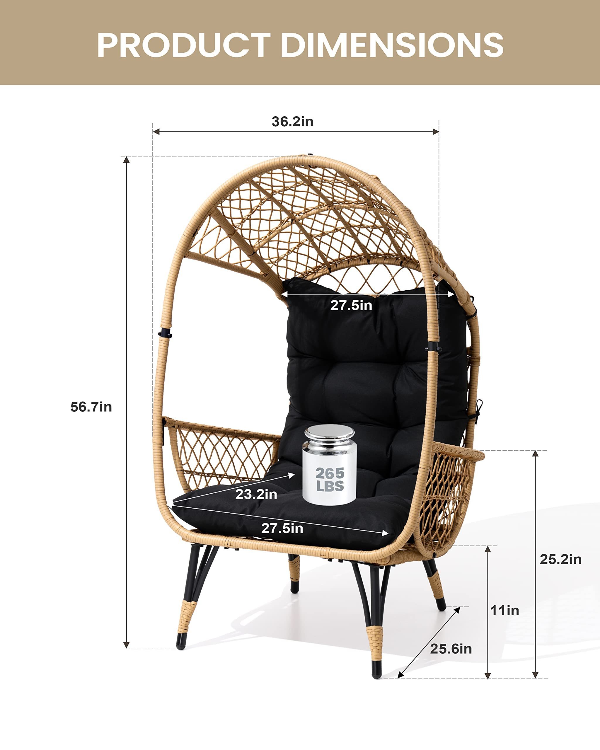 Outdoor furniture balcony courtyard garden sofa iron frame woven rattan indoor round bird nest sofa chair