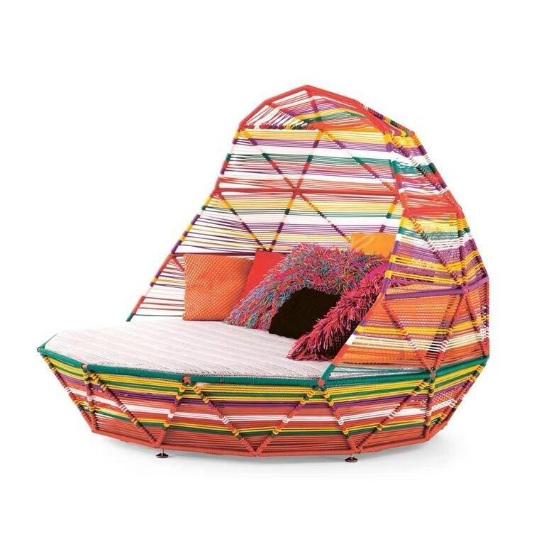 Outdoor Furniture Patio Hanging Basket Bird Nest Wicker Chair Garden Bed Rocking Chair Swing Chaise Lounge Chair