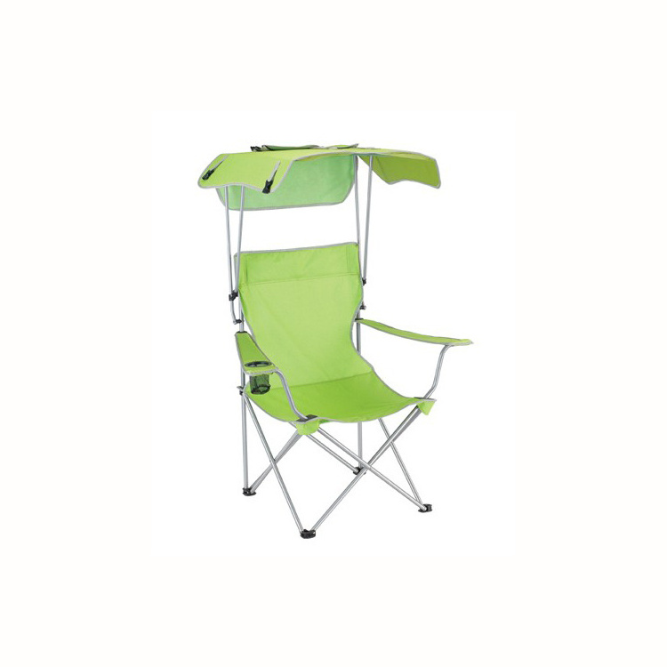 Wholesale Factory Custom Logo Outdoor Folding Beach Camping Picnic Chairs With Shade Canopy Cover for Fishing