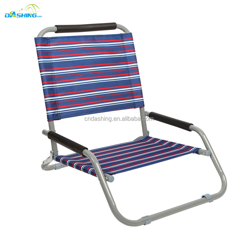 Folding low profile beach chair