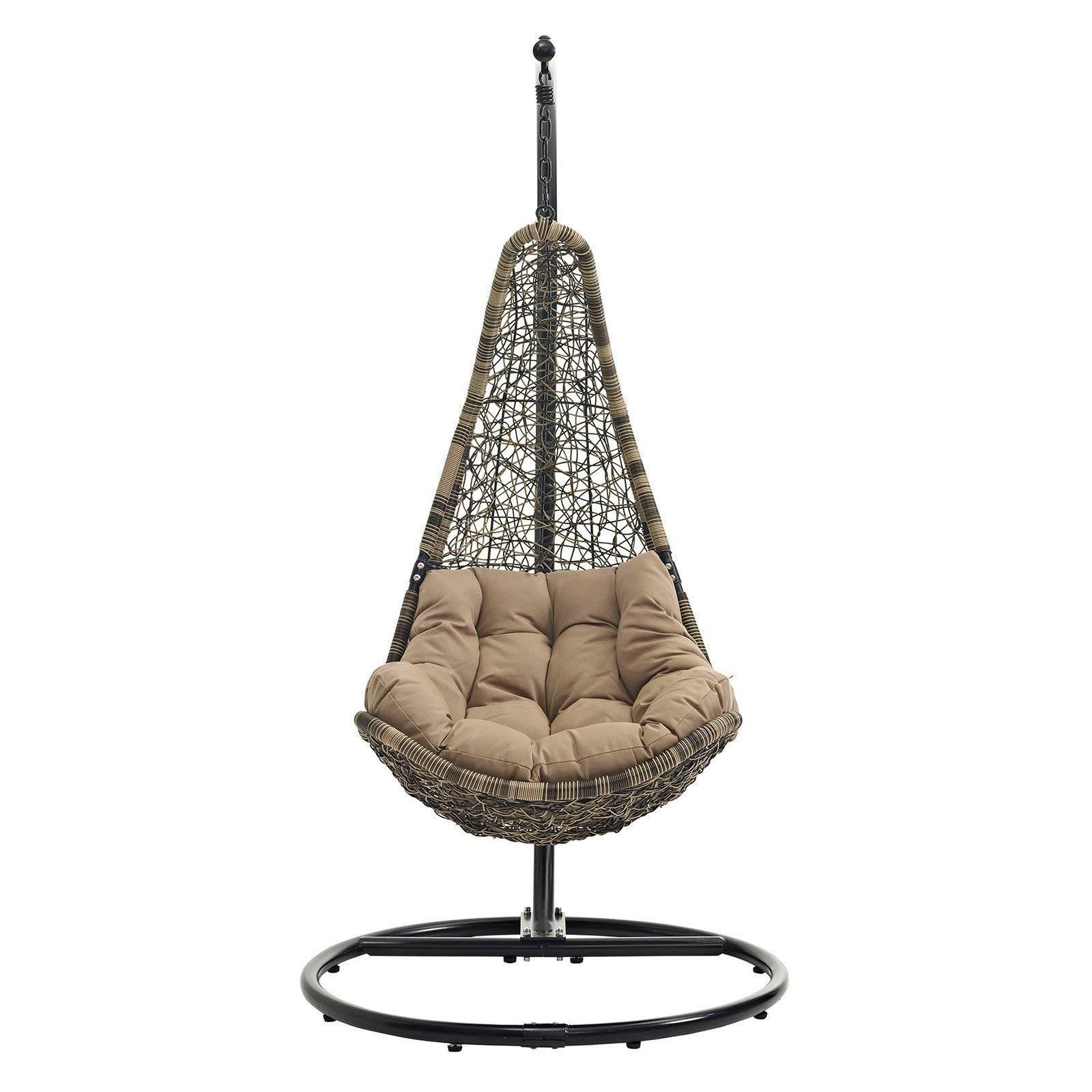 Wholesale High Quality Outdoor Modern Patio Detachable Hanging Rattan Swing Chair with Stand