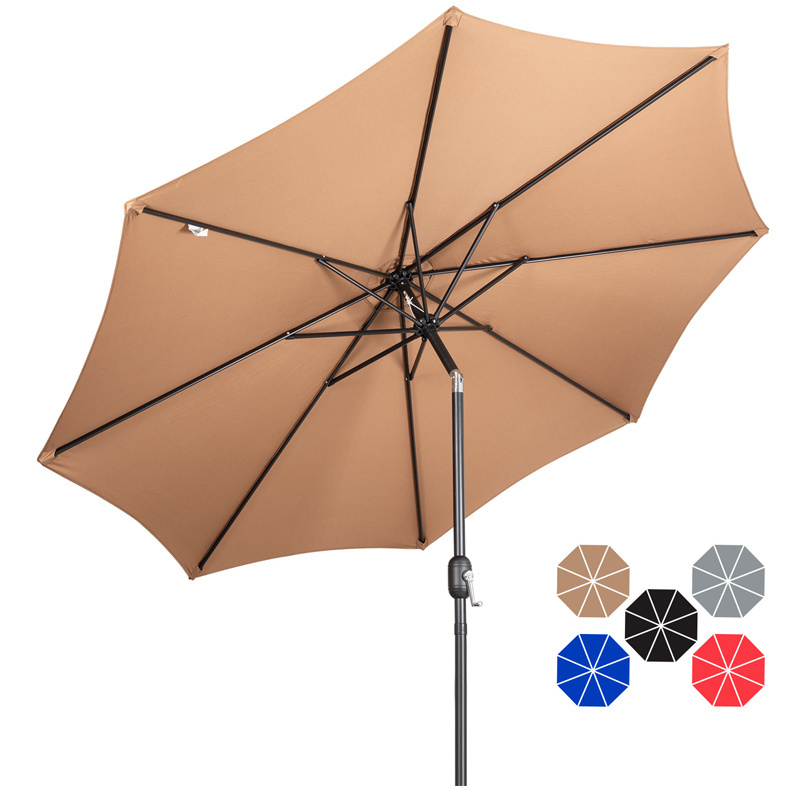 Wholesale Outdoor Sun Garden Parasol Umbrella Cafe Patio Garden Umbrellas Waterproof Polyester Outdoor Furniture