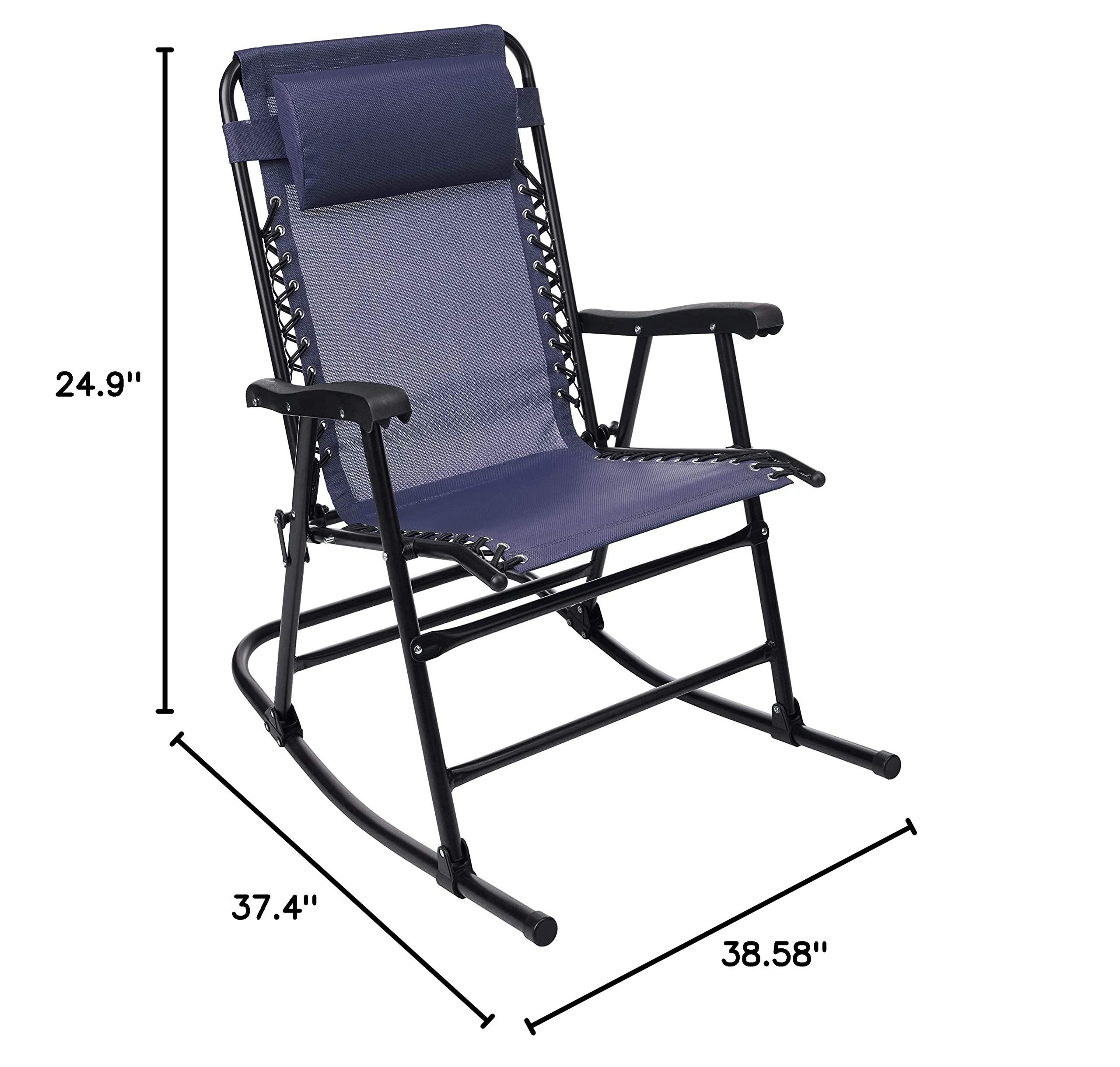 Nordic Dashing Custom Outdoor Lightweight Steel Tube Portable Folding Rocking Chair