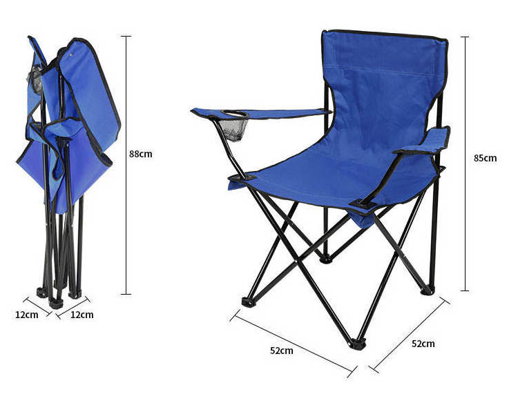 Wholesale outdoor adjustable chairs foldable picnic traveling camping beach chair with mesh cup holder