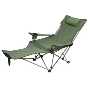 Comfortable reclining folding armrest camping chair high quality foldable fishing chairs with footrest cup holder