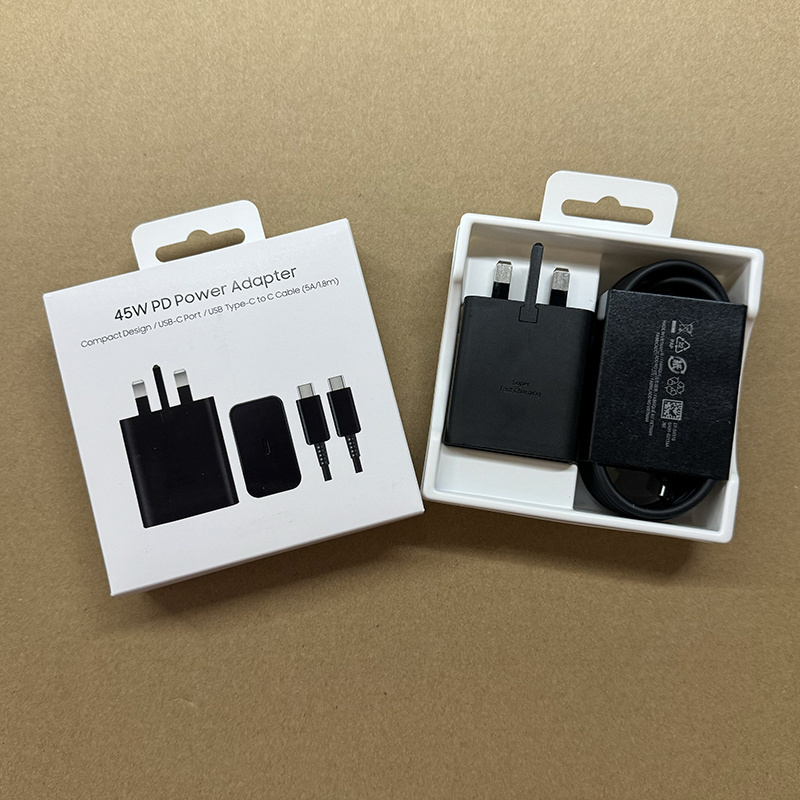 Genuine 45W PD adapter  EP-T4510XBEGEU Black type c Wall Charge USB-C Super Fast Charger for Samsung Galaxy S24 S22 S23 Ultra