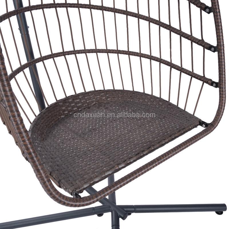 Egg Chair with Cover Indoor and outdoor Hanging Swing Chair with Stand Rattan Wicker