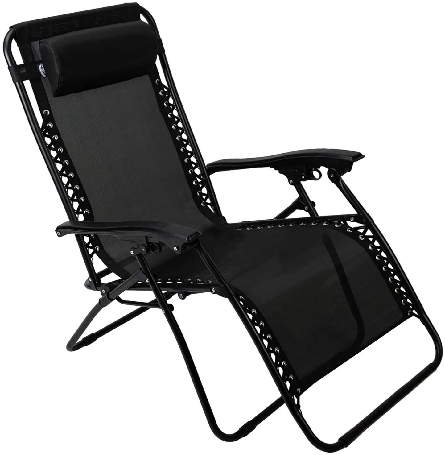 Outdoor Stainless Steel Portable Folding Lounge Beach Camping Chair Zero Gravity Chair with Removable Headrest