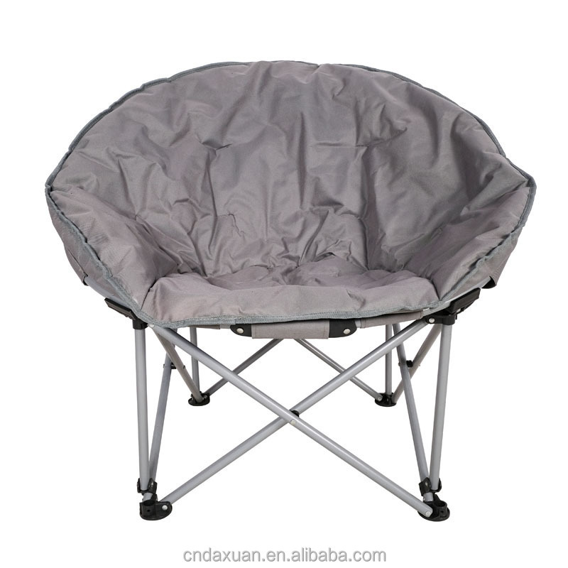 Newest Customized Lightweight Folding Camping Moon Chair Camping Padded Comfy High Quality Folding Metal Chair