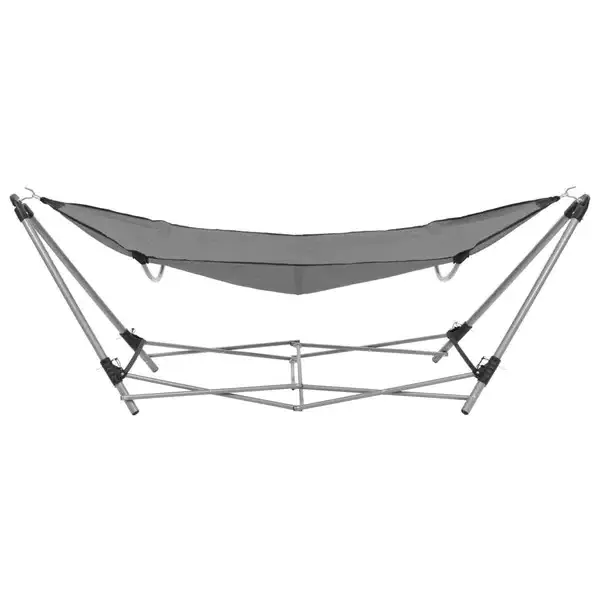 OEYTREE Outdoor Foldable Portable Hammock Adjustable Footrest Foot Rest Hammock Patio Garden Beach Canvas Folding Hammock Bed wi