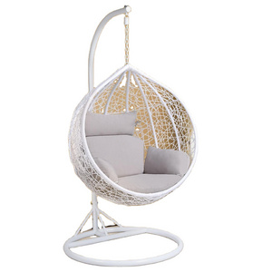 Indoor Outdoor garden restaurant living room Hanging Egg Chair swing chair with stand