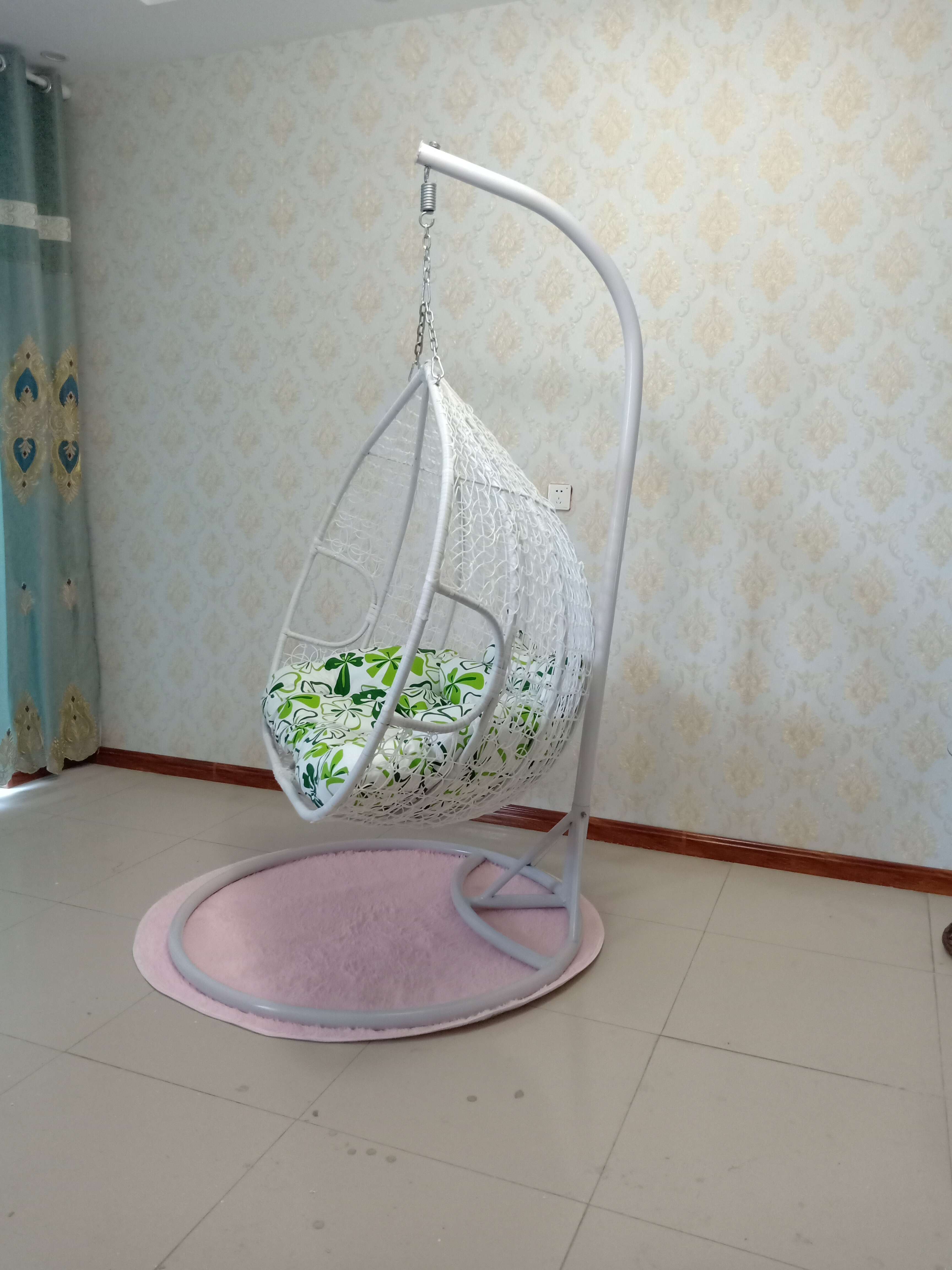 hot sale Patio Single Seat Garden Rattan Swings Hanging Egg Chair with Stand