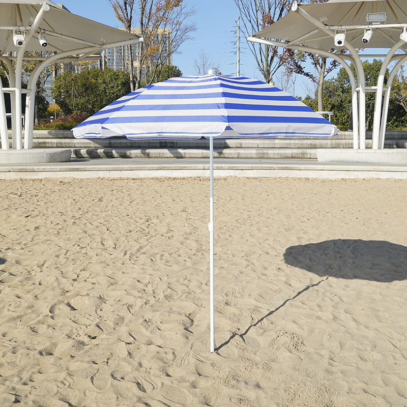 Oeytree Outdoor Sun Protection Steel Frame Umbrella Portable Stripe Beach Umbrella