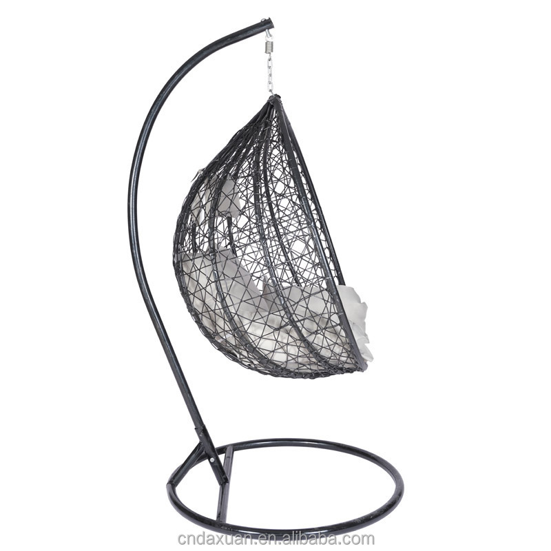 High Quality Hanging Nest Swing Egg Chair with Steel Stand Hot Selling Rattan Bird's Nest Basket Chair