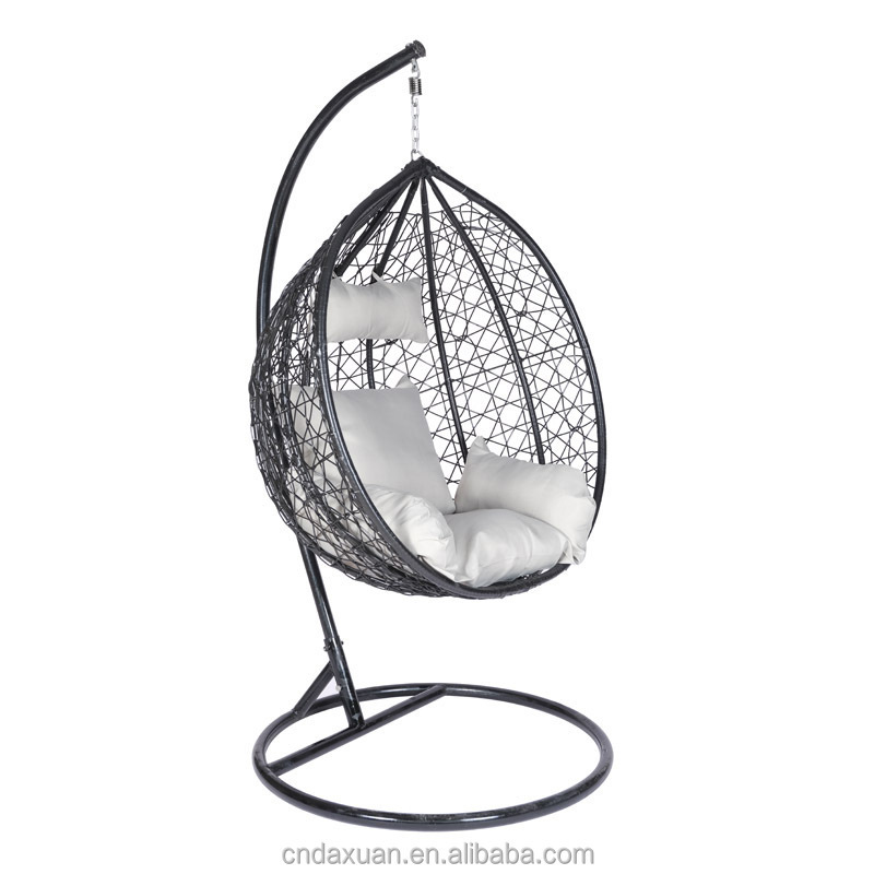 High Quality Hanging Nest Swing Egg Chair with Steel Stand Hot Selling Rattan Bird's Nest Basket Chair