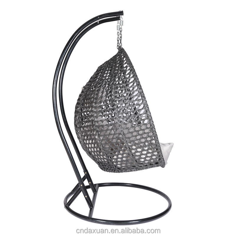 Hot Selling Factory Price Hanging Chair with Round Steel Frame Stand Rattan Modern Hanging Egg Garden Rattan Swing Chair