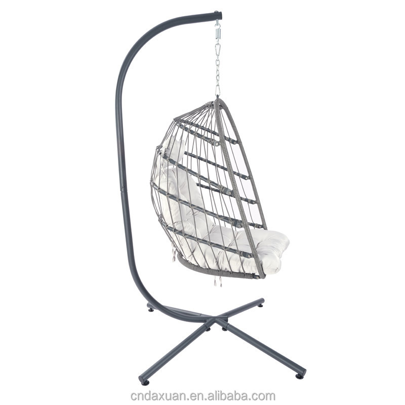 Comfortable Garden Leisure Swing for Outdoor Garden Furniture Modern Single Rattan Hanging Egg Chair