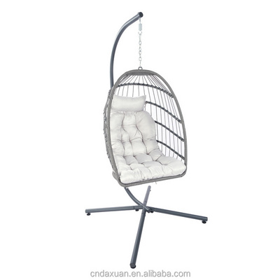 Comfortable Garden Leisure Swing for Outdoor Garden Furniture Modern Single Rattan Hanging Egg Chair