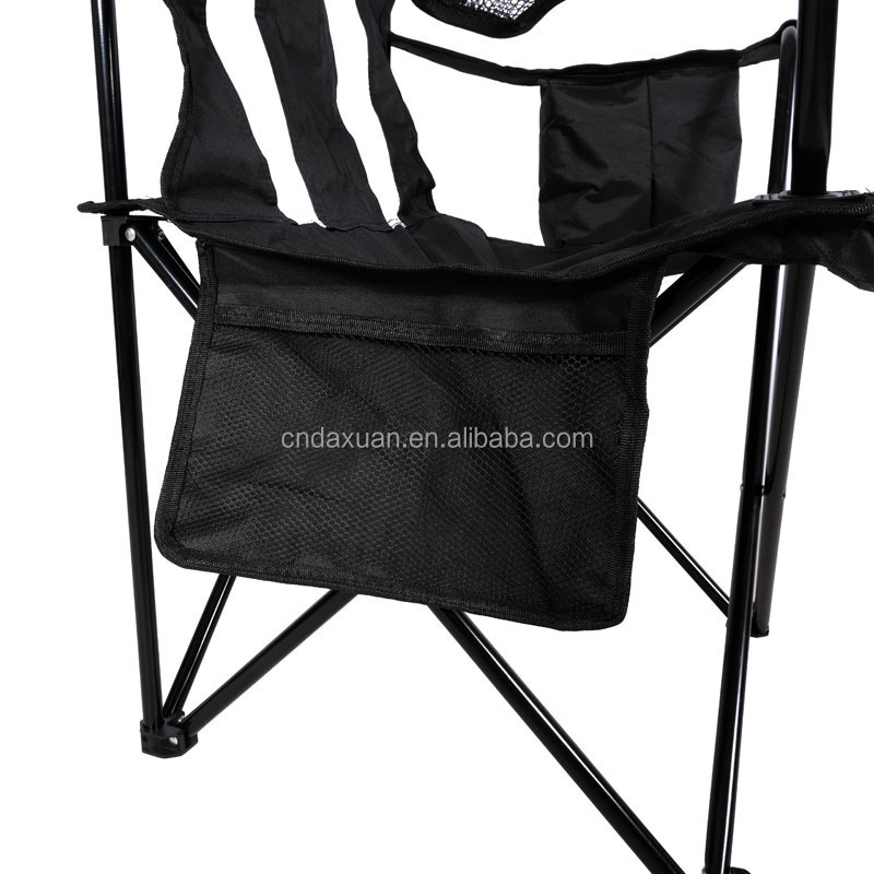 OEYTREE Outdoor Folding Camping Armchair High Back Padded Camping Chair With Cup Holder And Cooler Bag