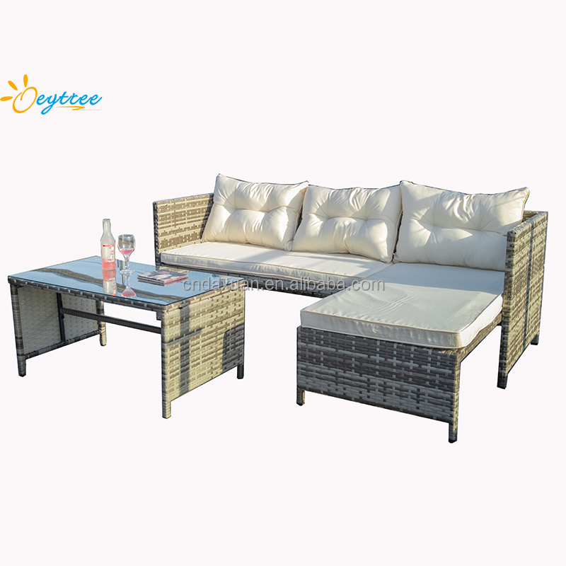 Modern Bistro Set Rattan Balcony Chair Sets with Coffee Table for Yard and Bistro Patio Outdoor Wicker Conversation Set