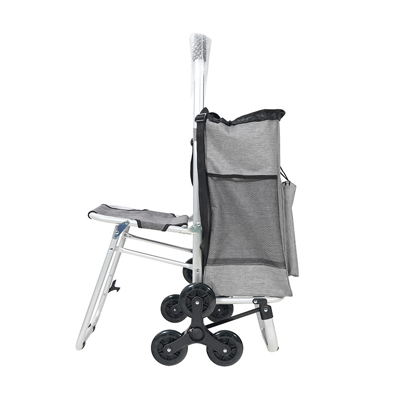 Oeytree Lightweight  Climbing Cart Folding Utility  Shopping Trolley With Seat