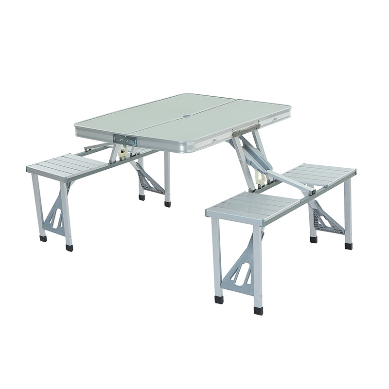 Oeytree Outdoor Picnic Bench Folding Aluminum Camping Table With Chair