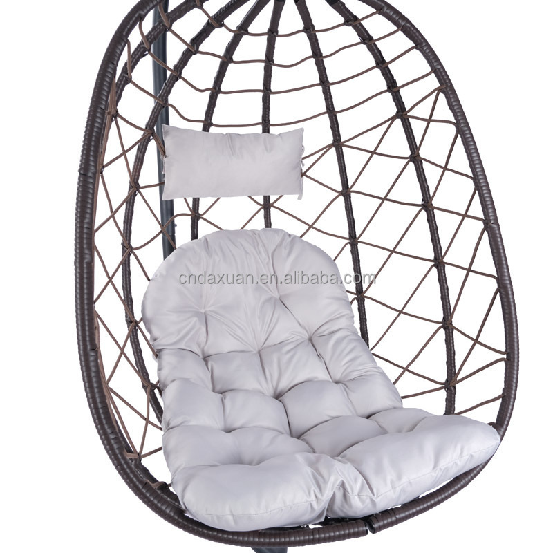 Oeytree Outdoor Double Seat Garden Furniture Rattan Patio Swings Hanging Egg Chair with Stand