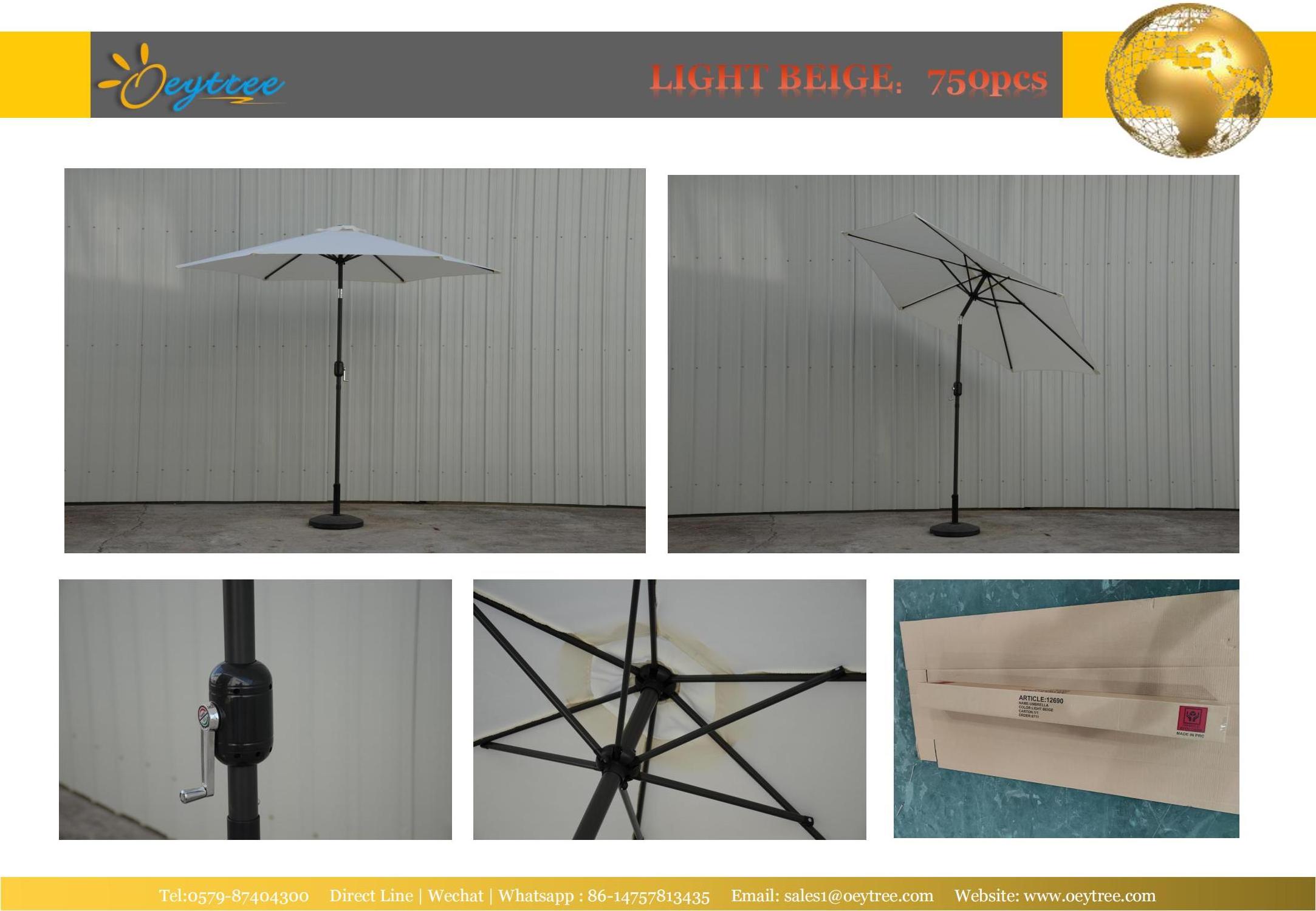 12 FT 3M 8 Ribs Luxury Foldable outdoor yard patio cantilever parasol garden umbrella