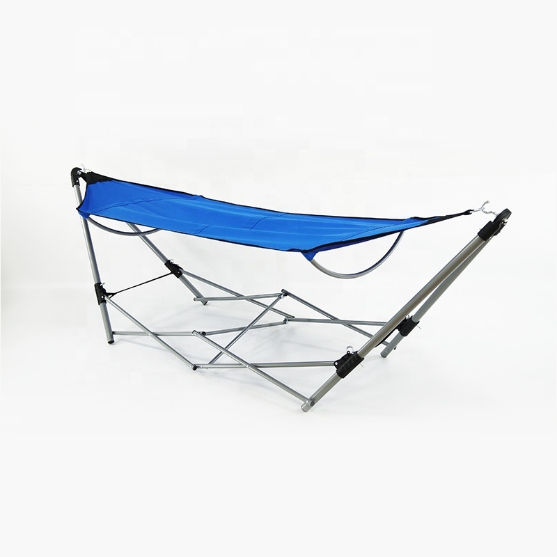 Outdoor Garden and Patio Steel Frame Stand & Luxury Portable Folding Camping Hammock Chair