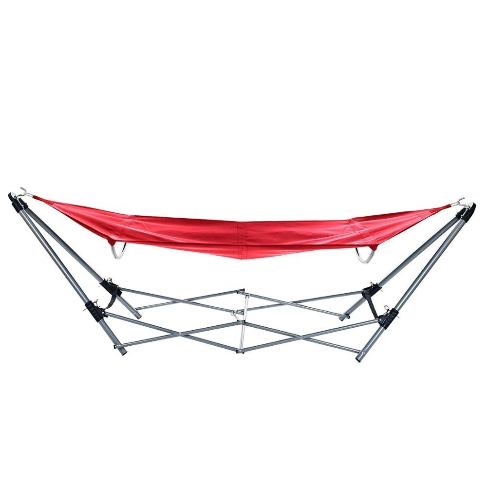 Garden Portable Hammock Outdoors Hammock Swings with Stand-Folds and Carry Bag for Backyard, Pool, Beach