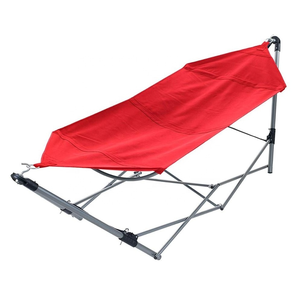 Garden Portable Hammock Outdoors Hammock Swings with Stand-Folds and Carry Bag for Backyard, Pool, Beach