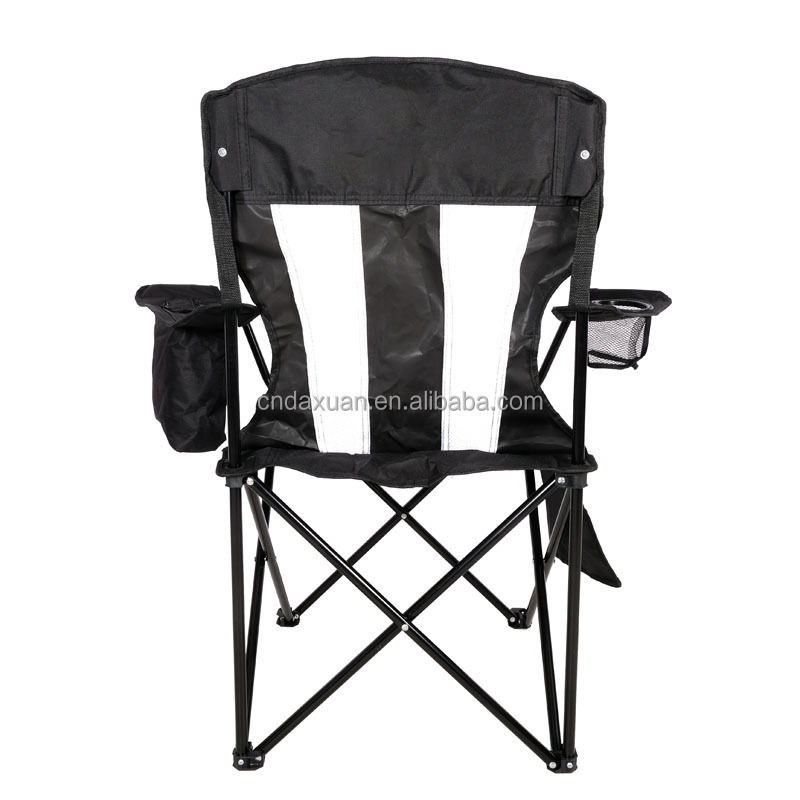 OEYTREE Outdoor Folding Camping Armchair High Back Padded Camping Chair With Cup Holder And Cooler Bag