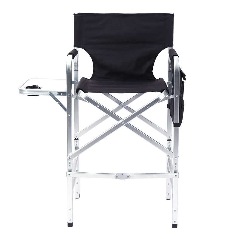 OEYTREE Aluminum frame Portable Director Chair Lightweight Folding Camp sports Tall Director Chairs with side table