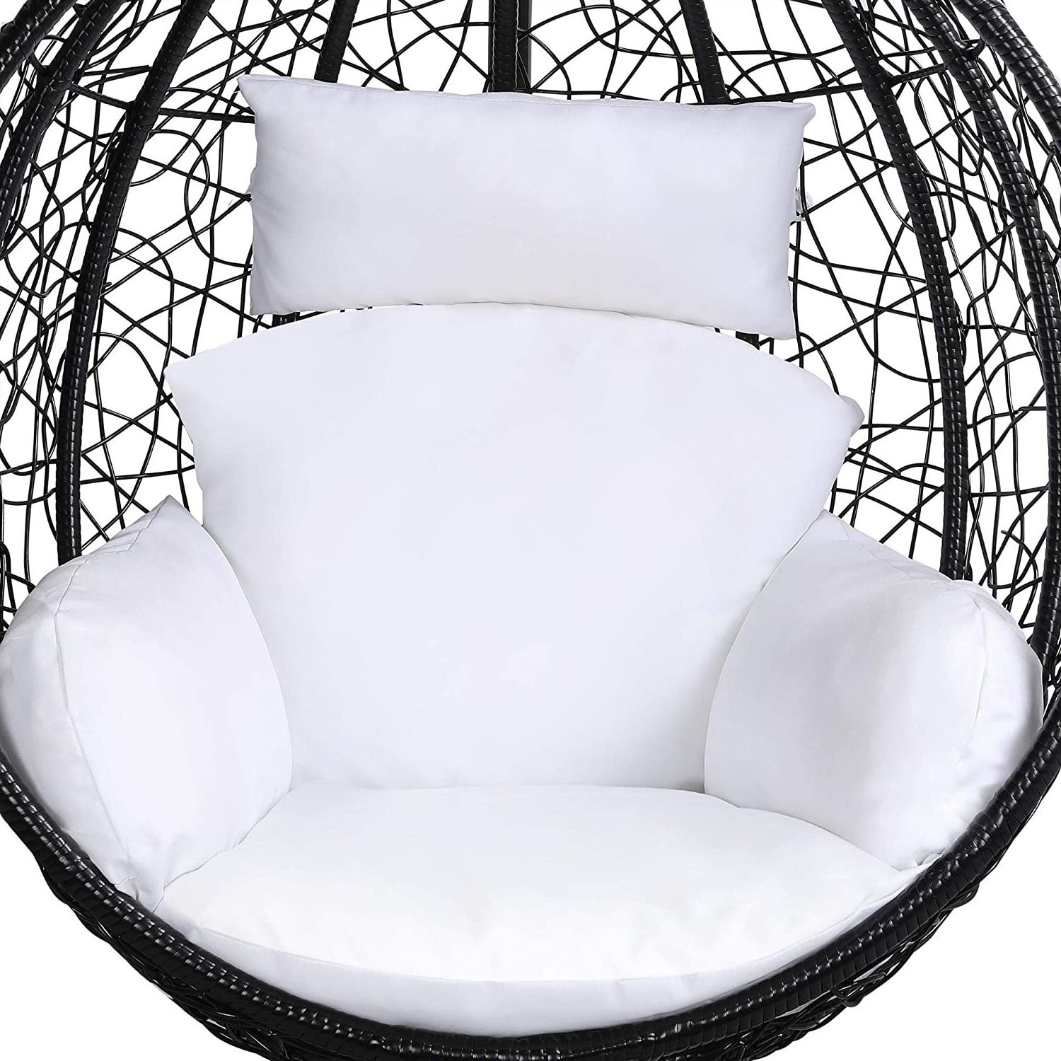 High Quality swing egg swing chair hanging rattan  with stand Indoor Outdoor chair Aluminum Frame 350 lbs Capacity