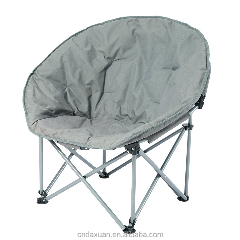 Outdoor Portable Moon Chair with Metal Frame Factory-Priced Comfy Padded Folding Design Warm Cushion for Camping Schools