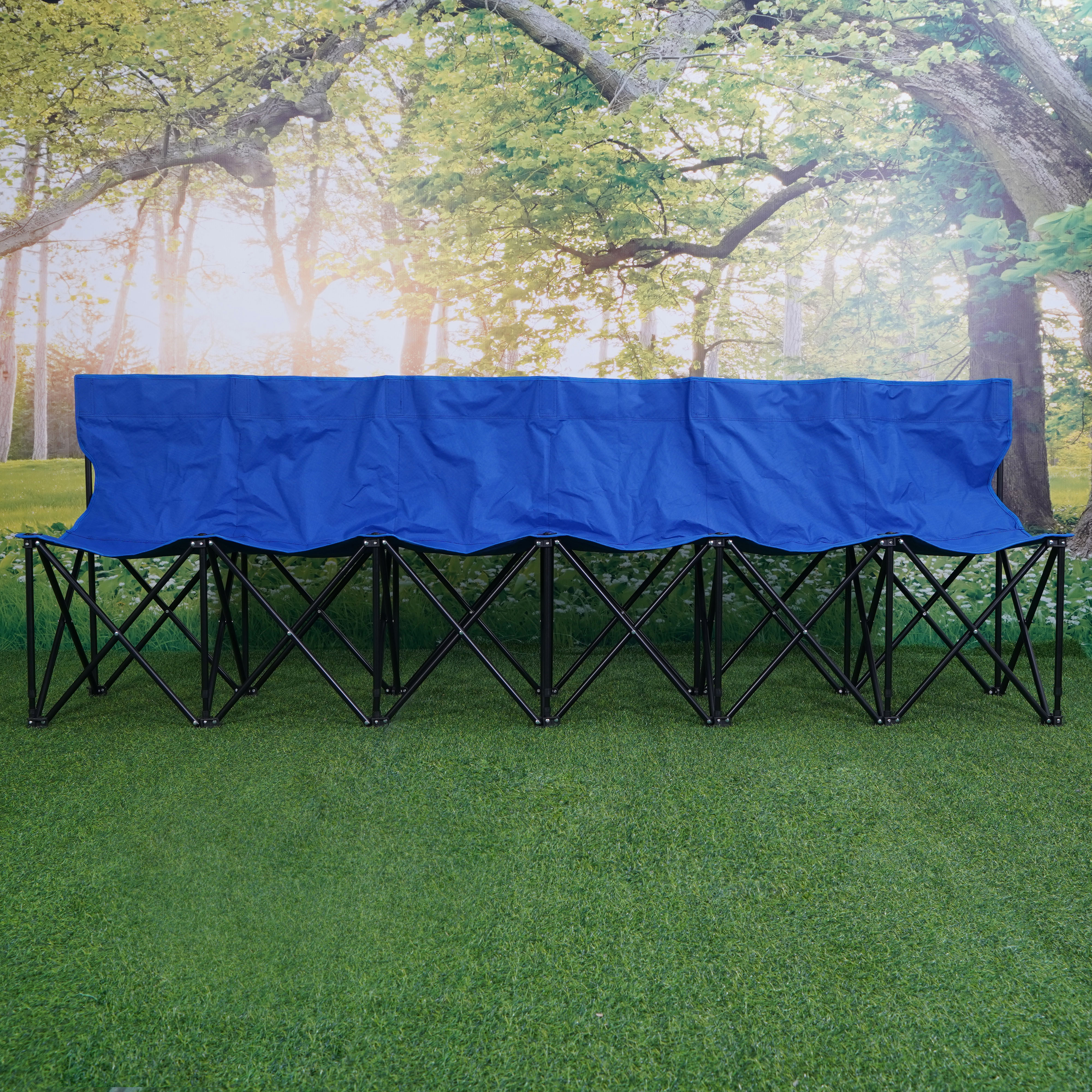 Oeytree Customized Popular Soccer Sports Collapsible Oxford Cloth 6 Seat Chair Portable Outdoor Folding Camp Garden Beach Chairs