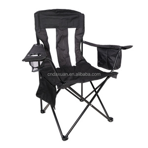 OEYTREE Outdoor Folding Camping Armchair High Back Padded Camping Chair With Cup Holder And Cooler Bag