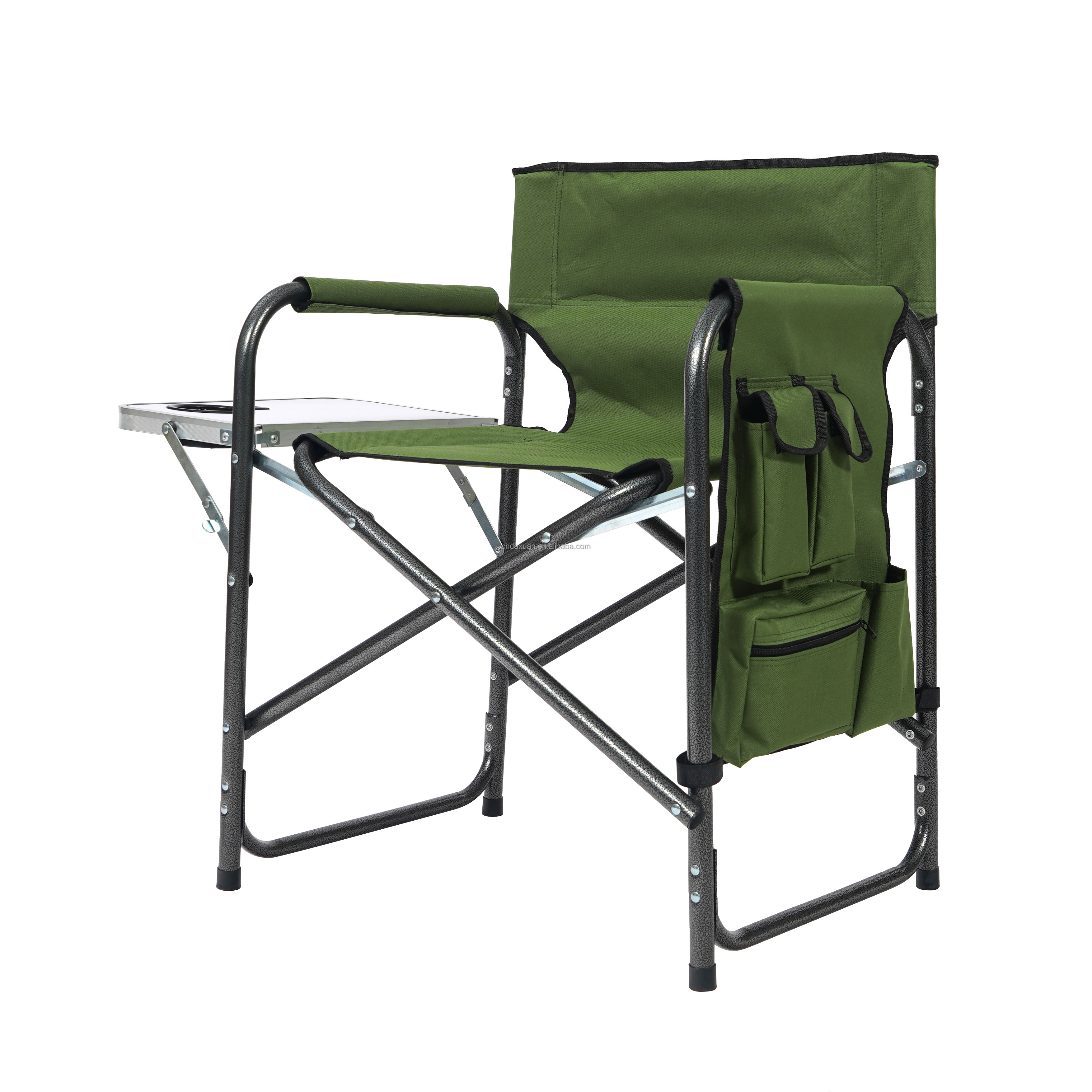 Folding Director Chair With Side Table and with headrest Canvas Deluxe Portable Director Chairs