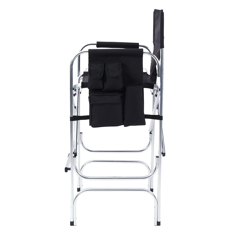 OEYTREE Aluminum frame Portable Director Chair Lightweight Folding Camp sports Tall Director Chairs with side table